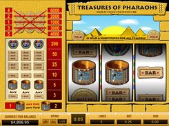 Treasures of Pharaohs 5 lines slots